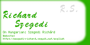richard szegedi business card