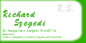 richard szegedi business card